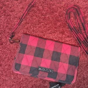 NWT Vera Bradley Red& Black Buffalo Plaid Wristlet/Clutch Purse ❤️🖤